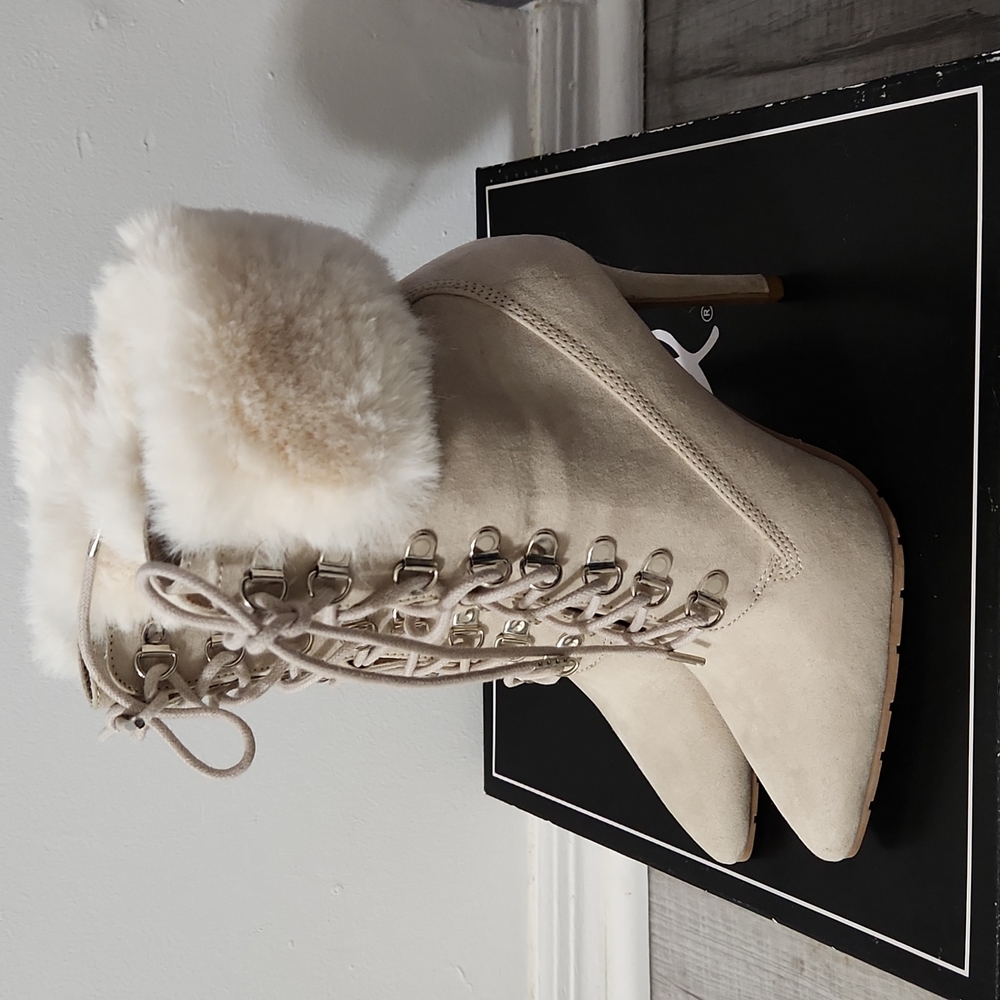 Lace Up Heeled Boots